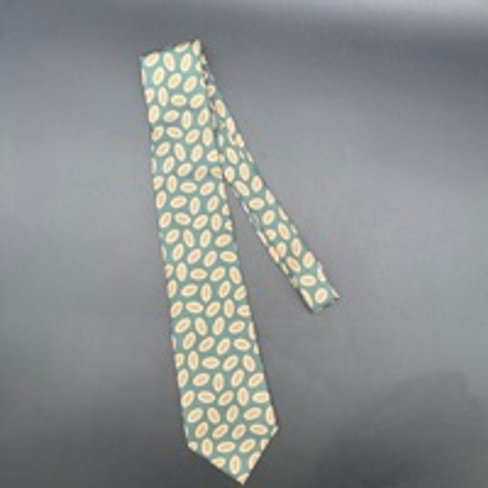 EMPORIO ARMANI 100% Silk Necktie Green Beige